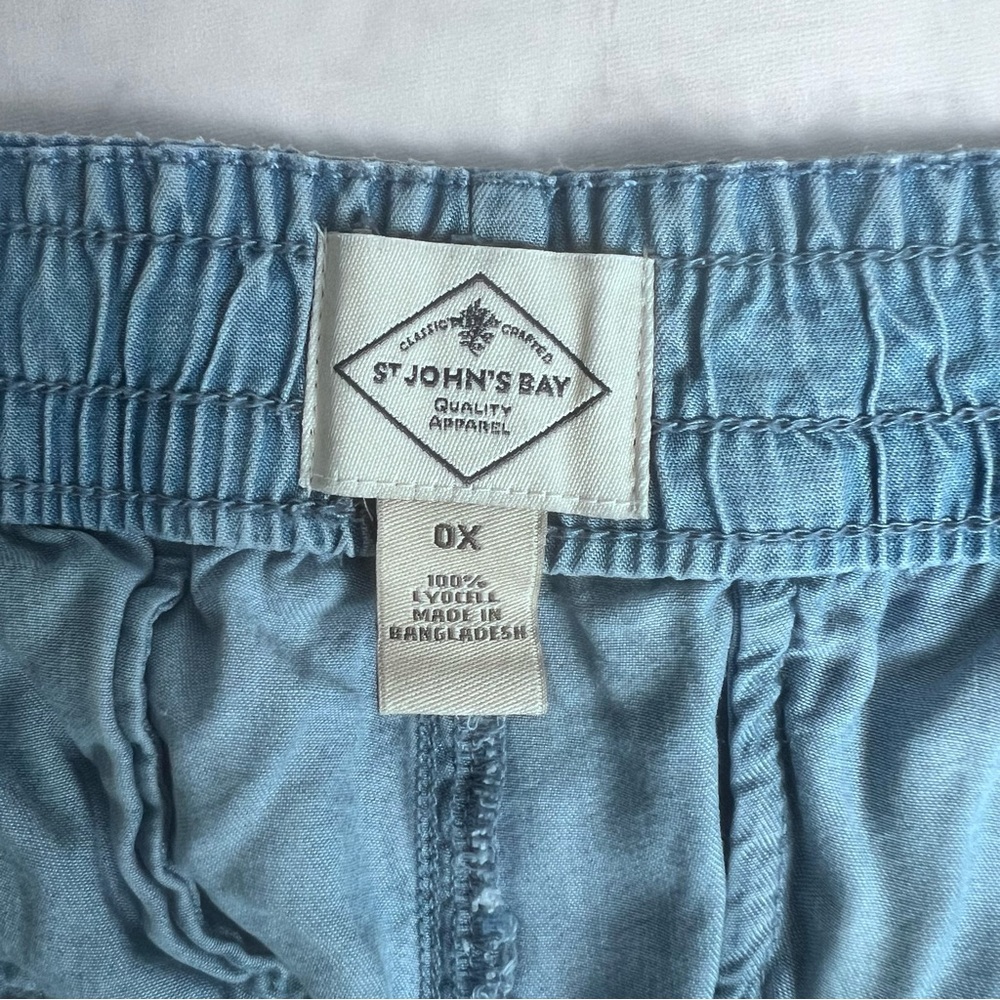 St. John’s Bay Wide Leg Baggy Lightweight Blue Pants - SZ: 0X - Picture 5 of 7